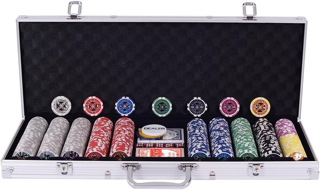 本格ポーカー チップ500枚 カジノセット｜数字付き・ケース収納【RENO